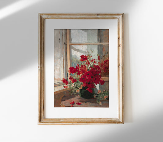 Vintage Florals in Vase Art Print L0194