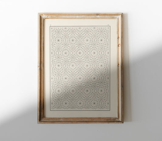 Antique Geometric Pattern Art Print SK0155