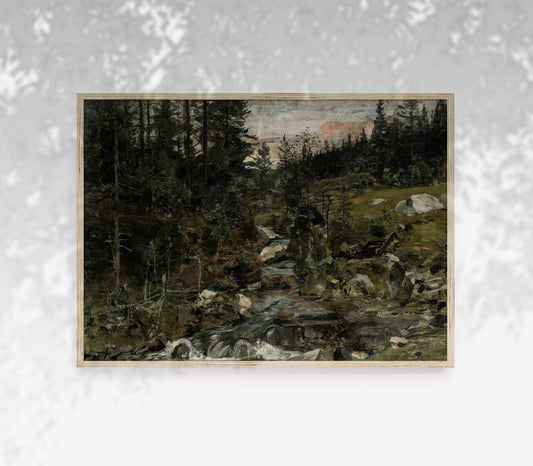 Vintage Moody Landscape Art Print L0122