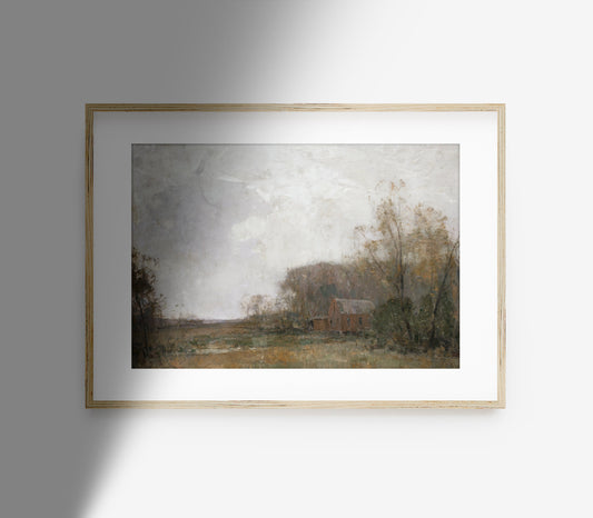 Vintage Farm Barn Landscape Art Print L0127