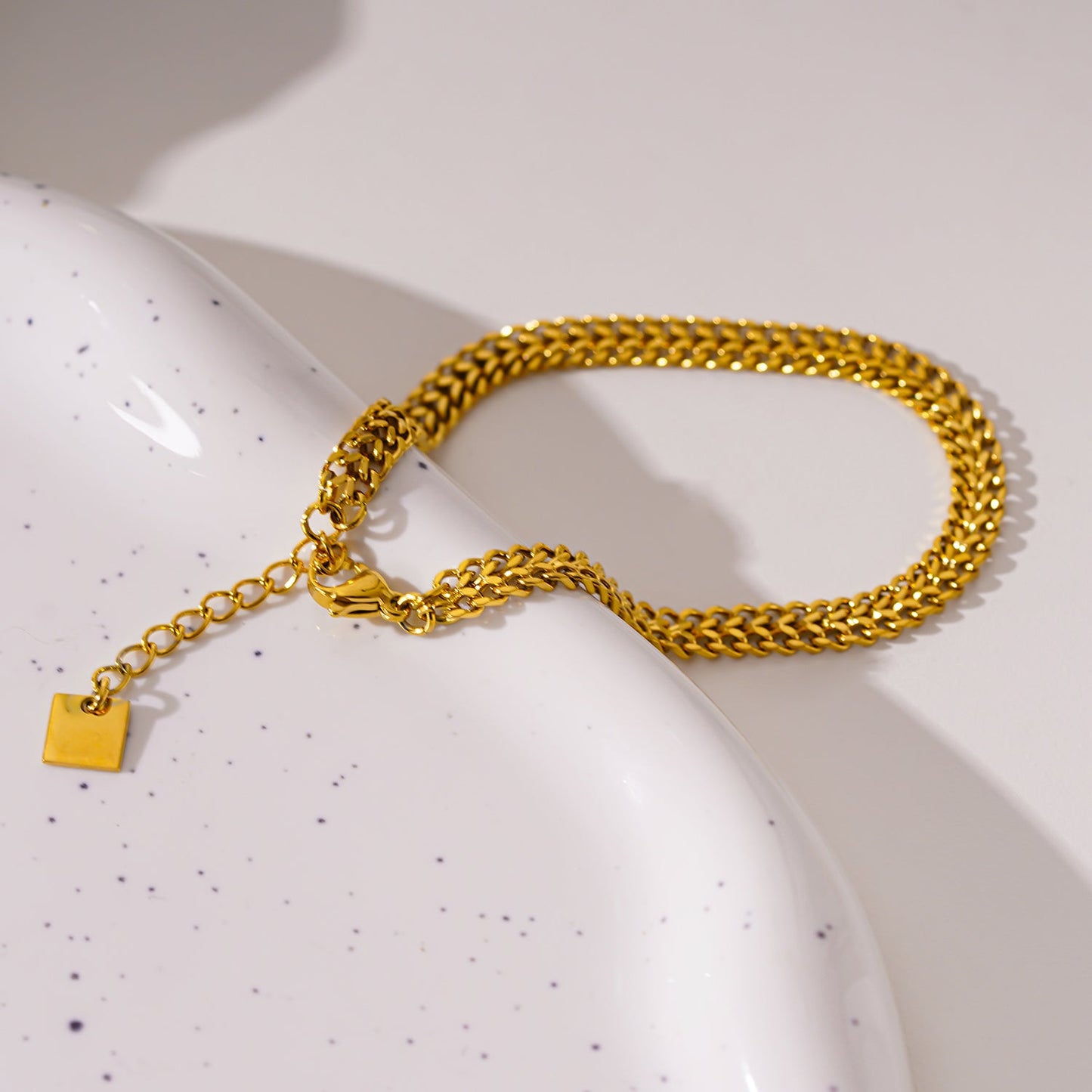 Style BELLAMY: Intricate Wide Width Singular Twin Chain Bracelet