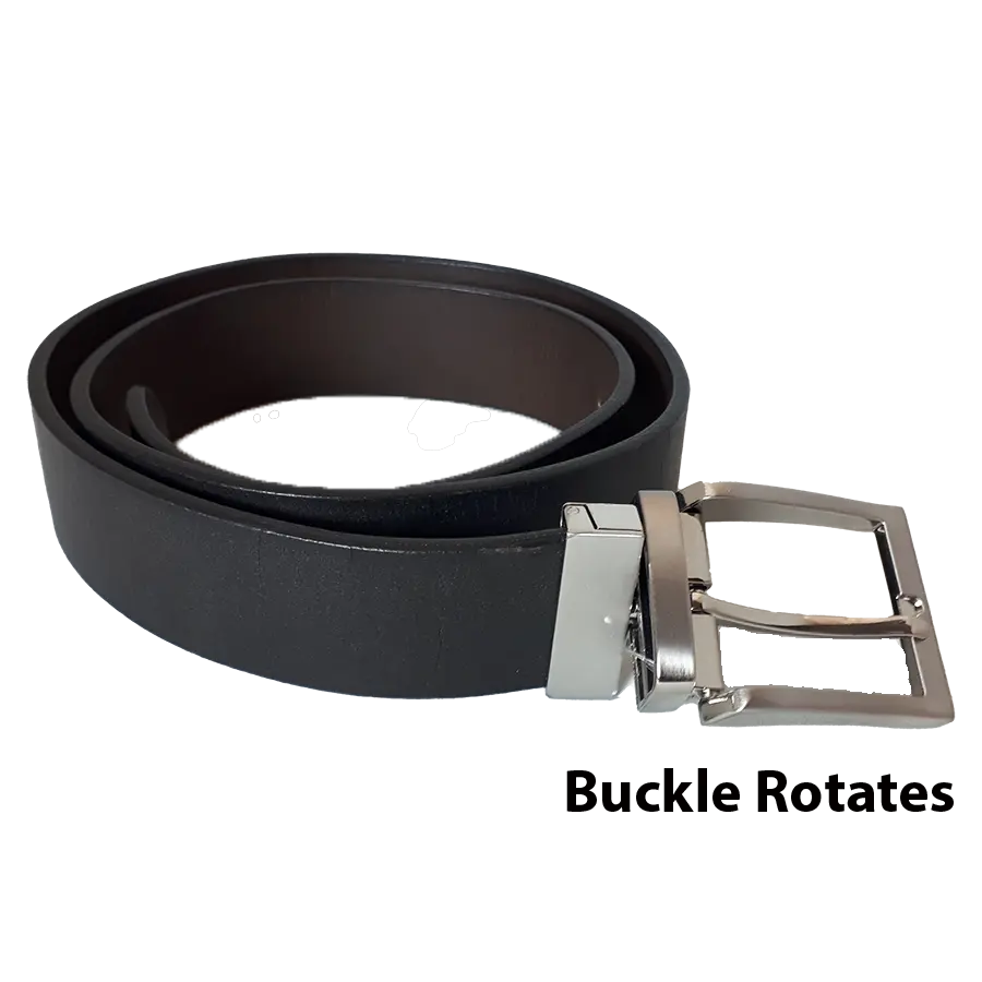 BOL Men's Reversible Solid Leather Belt