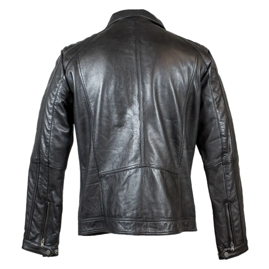 BOL Men's Zip Pocket Leather Jacket