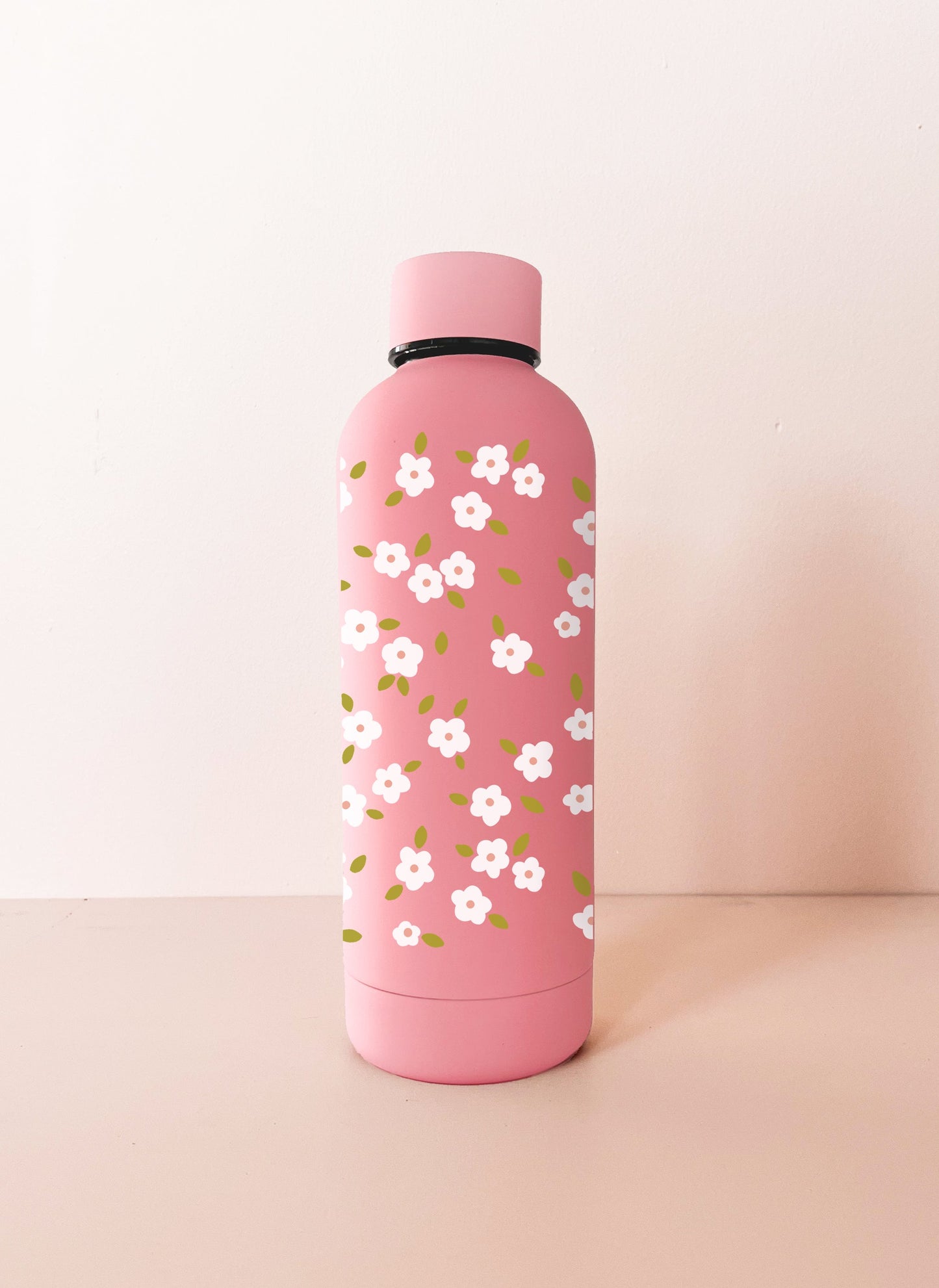 Bouteille en acier inox 17oz - rose framboise Bloom blanc