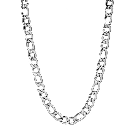 BROMLEY: Cuban-Link Statement Chain Necklace in Silver for Women or Men