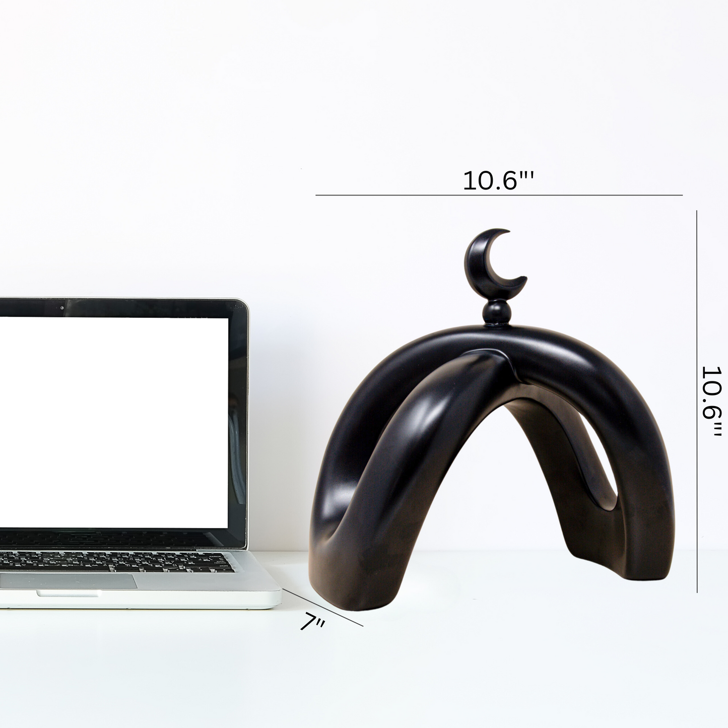 Crescent Knot Sculpture: Black