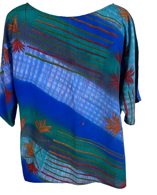 PRC6660 Avatar Pure Silk Side Slit Top