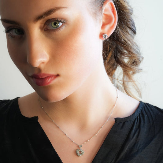 CODI Silver (White Gold): Moissanite (Diamond Alternative) Essential Daily Studs