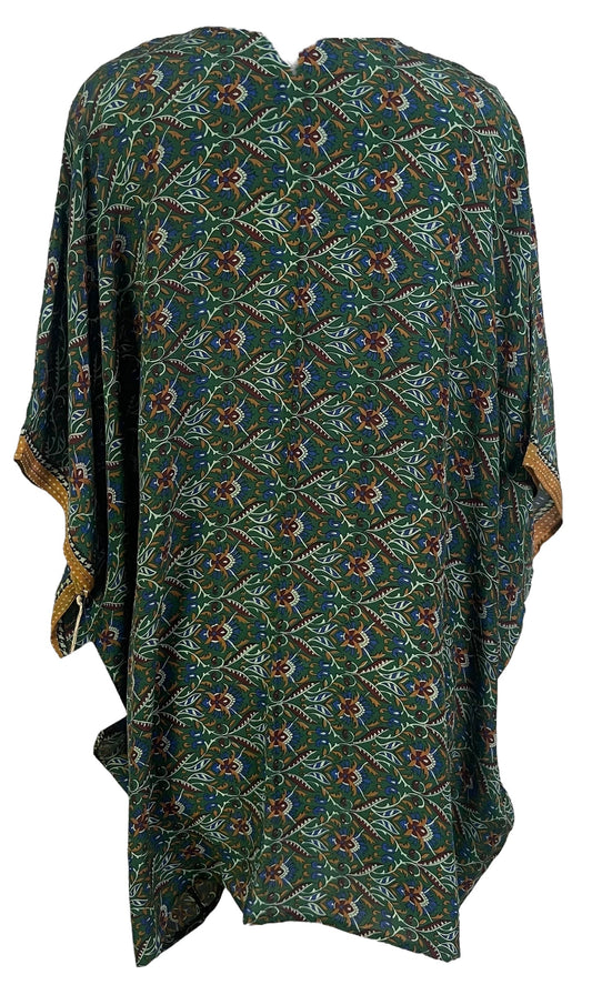 PRC7156 Avatar Pure Silk Short Kaftan Tunic without Slits