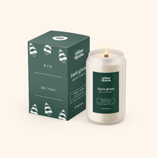 Chandelle de soya 16 oz - Forêt givrée