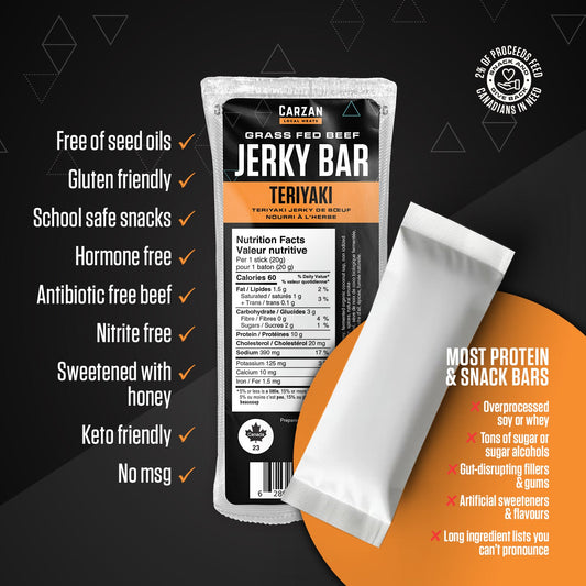 Teriyaki Grass-Fed Beef Jerky Bars