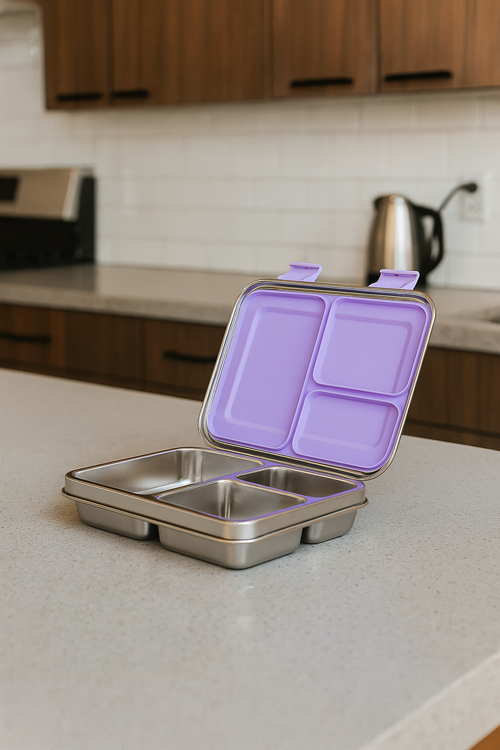 Stainless Steel Leak Proof Lunch Box with Compartments – Bento Style for Kids & Adults