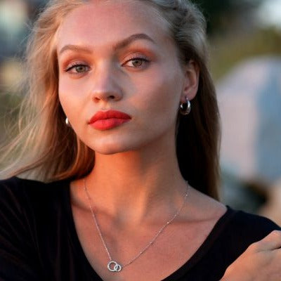 DELANEY Pavé Zirconia Silver Necklace