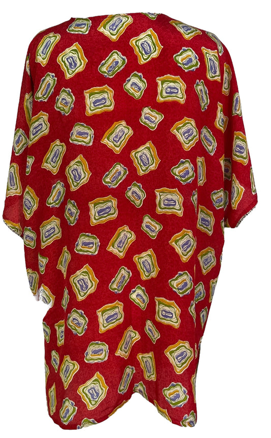 PRC6924 Avatar Pure Silk Kimono-Sleeved Jacket with Belt