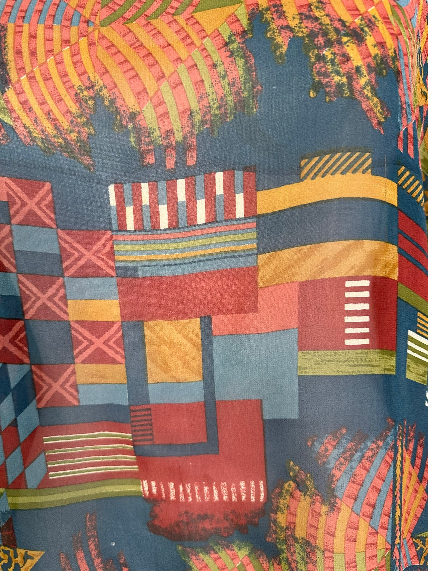 PRG6254 Sheer Avatar Pure Silk Side Slit Top