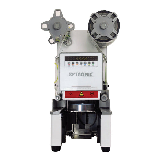 Sealing Film Machine with Contact Sensor | Recommended for FROSTED injection PP 90mm cups (UL Certified/Complies with NSF/ANSI Standard 2)