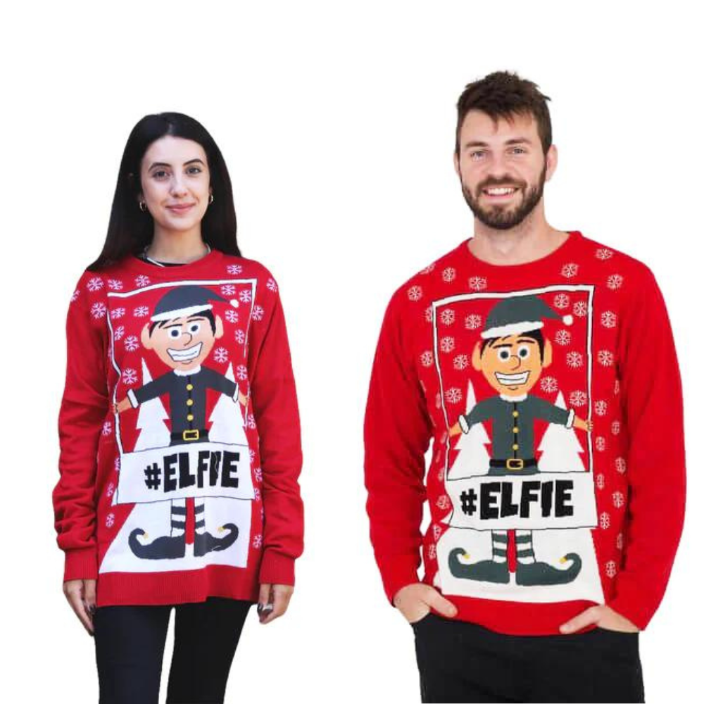 Couple - #Elfie Hashtag Sweater