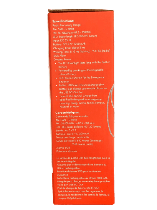 Emergency Radio with Built-in Flashlight