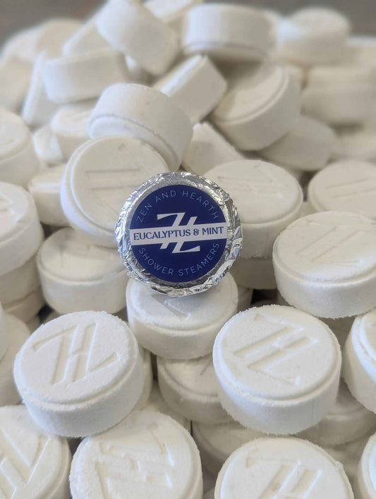 Zen & Hearth Eucalyptus Mint Shower Steamers for Congestion Relief & Relaxation | Aromatherapy Shower Bombs Natural Spa Gift