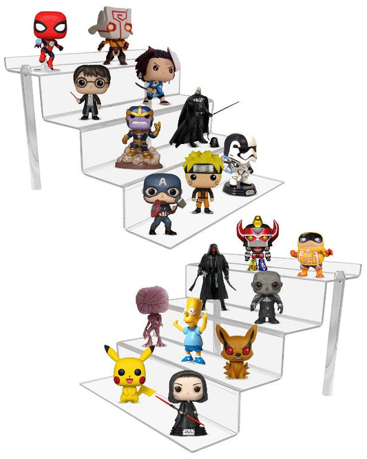 EVORETRO 4-Step Acrylic Display Stand for Action Figures | Riser RS6 Inch