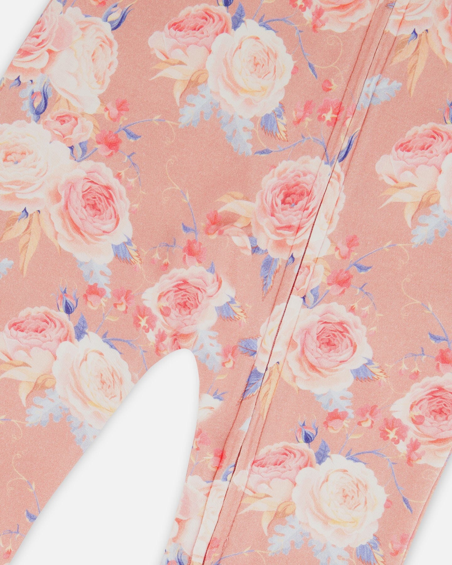 Organic Cotton One Piece Pajama Old Pink Printed Roses