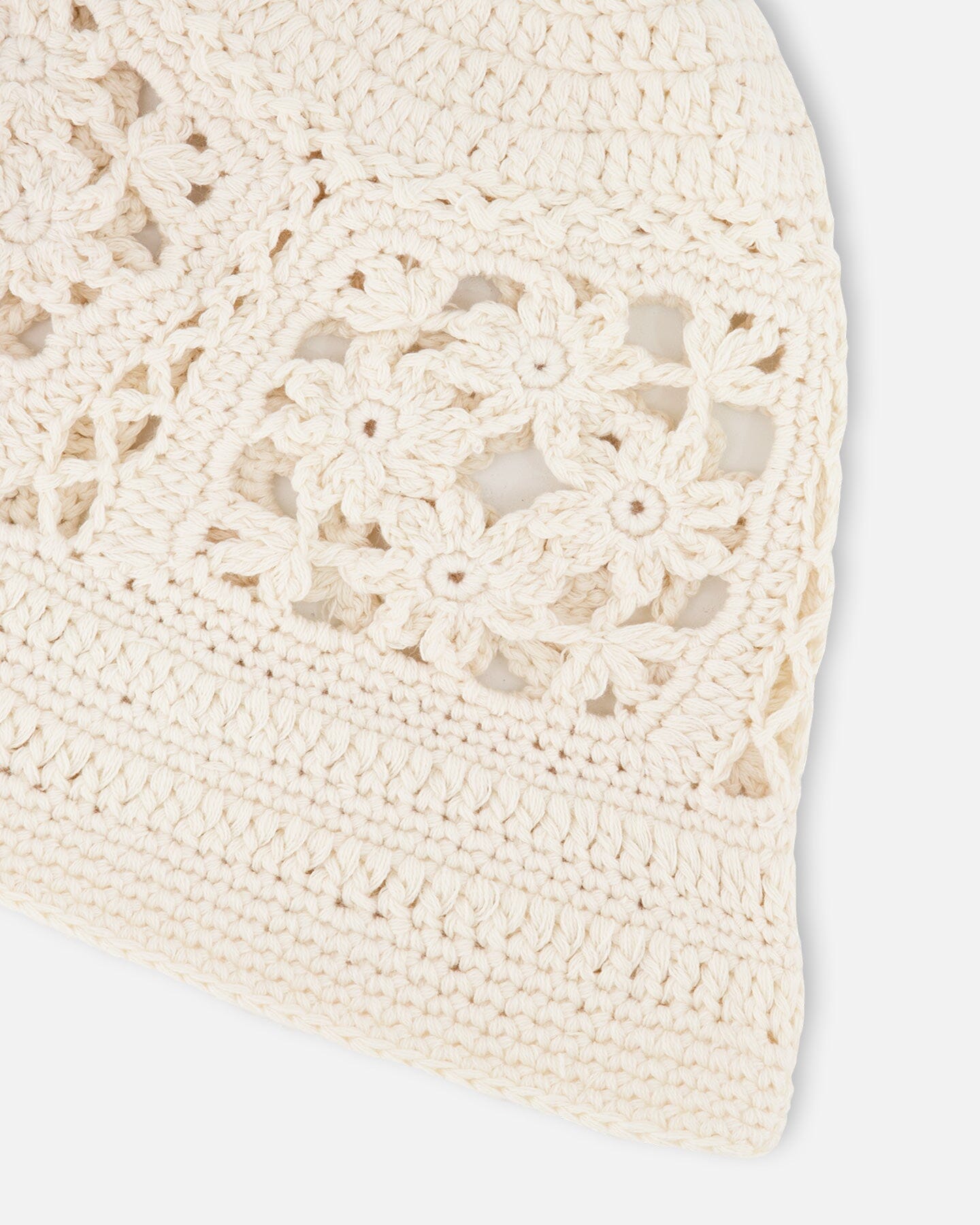 Crochet Hat Off-White Knit