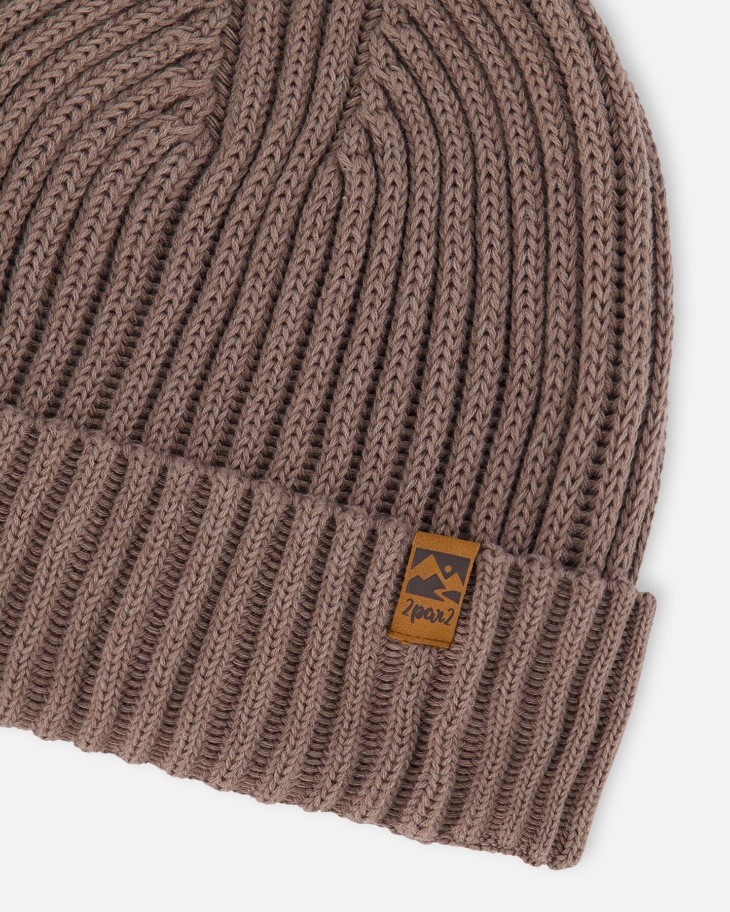 Cuffed Knit Hat Taupe