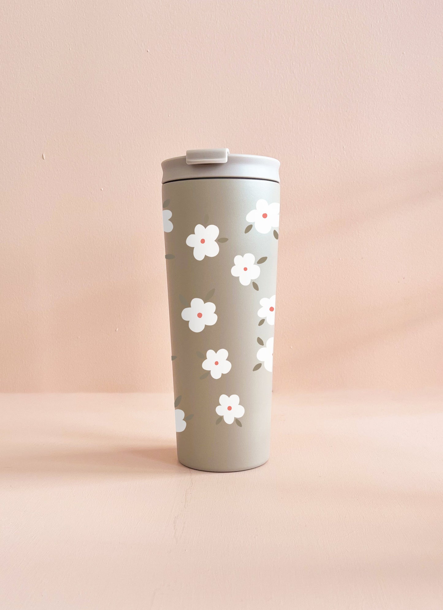 Gobelet isotherme 24oz - greige Fleurs d'hiver