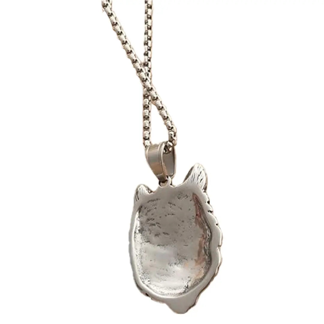GoSteel Men's Direwolf Evil Eye Pendant