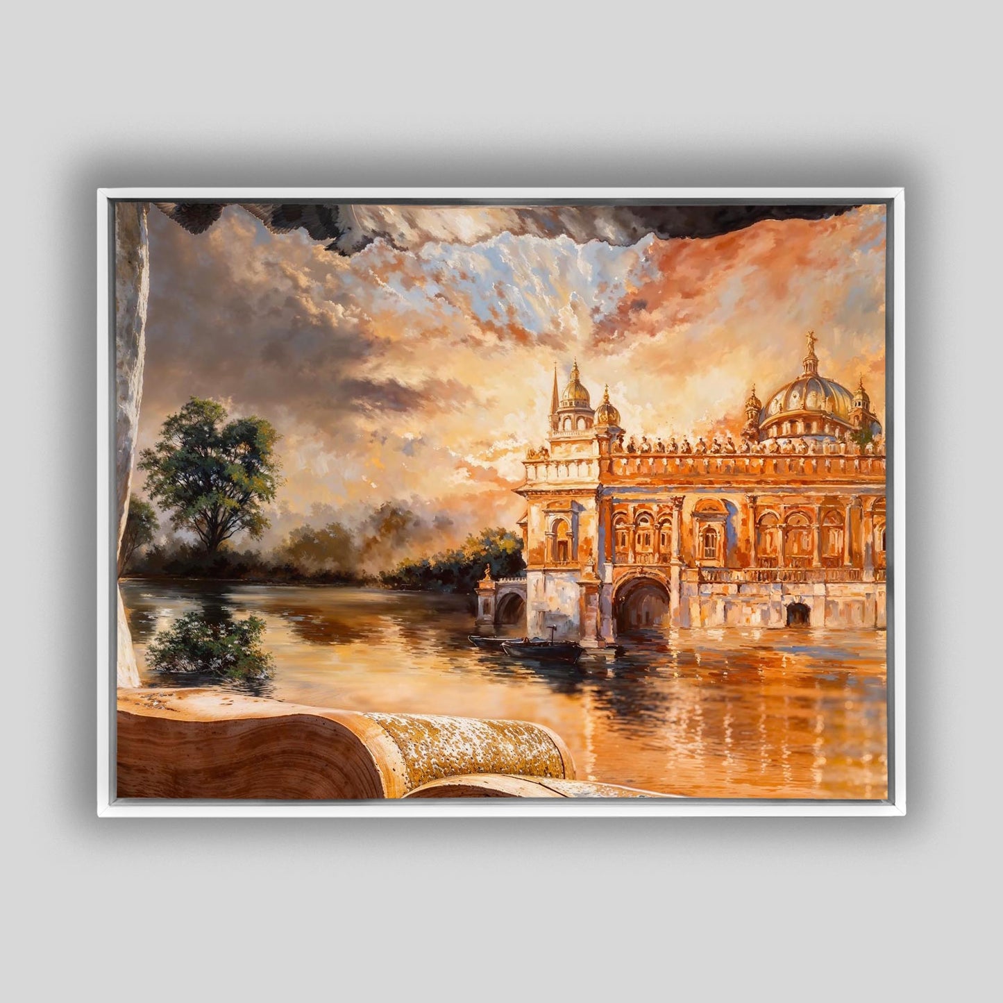 Wall Art -Ancient Golden Temple- Spiritual Wall Decor