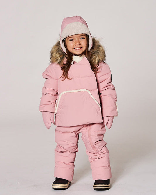 One-Piece Baby Snug Snowsuit Designed For Car Seat Pink