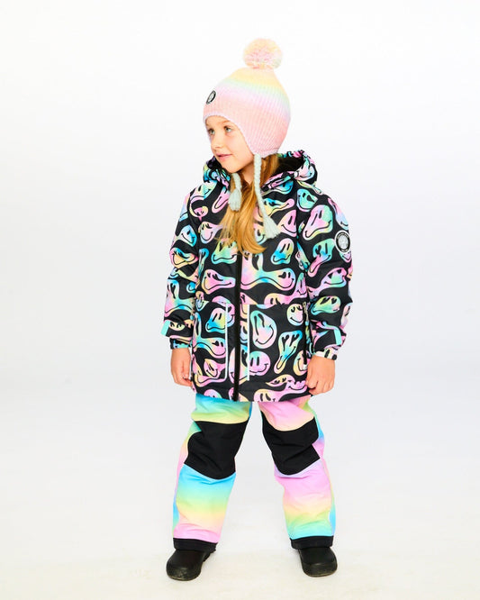 Two-Piece Chill Outerwear Set With Light Insulation Rainbow Gradient