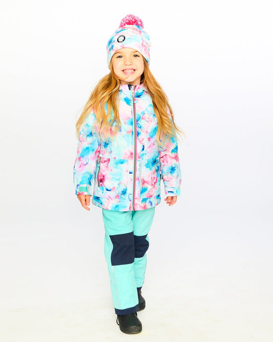 Two-Piece Chill Outerwear Set With Light Insulation Turquoise Blue