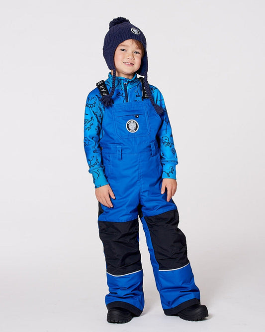 Solid Play Overall Snow Bib Blue