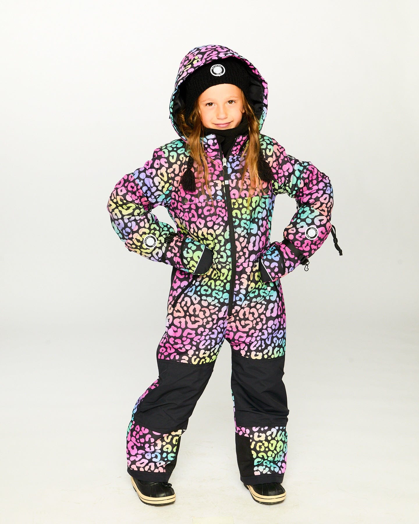 One-Piece Teknik Snowsuit Rainbow Leopard