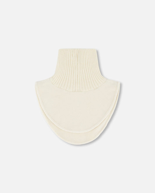 Polar Fleece And Knit Neckwarmer Off-White