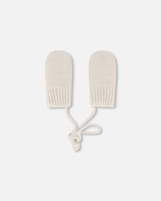 Infant Knit Mittens Off-White