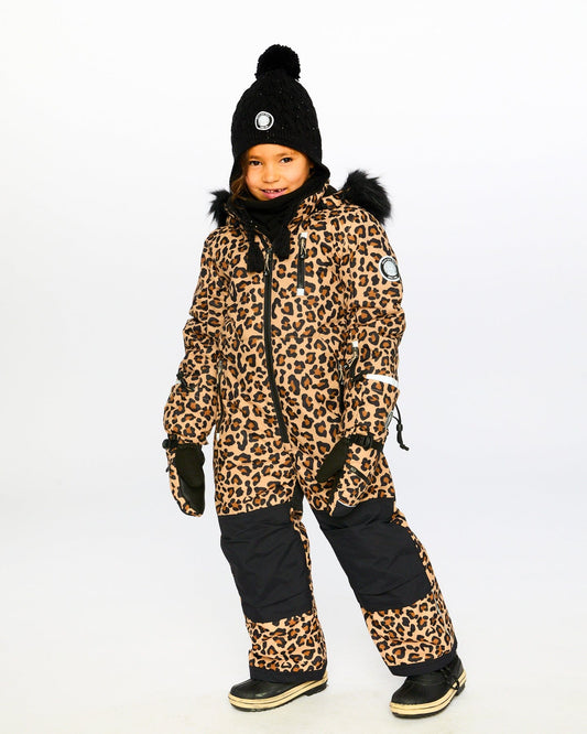Winter Mittens Teknik Beige Leopard