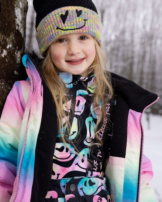 Two-Piece Thermal Underwear Set Smiley Face Girl