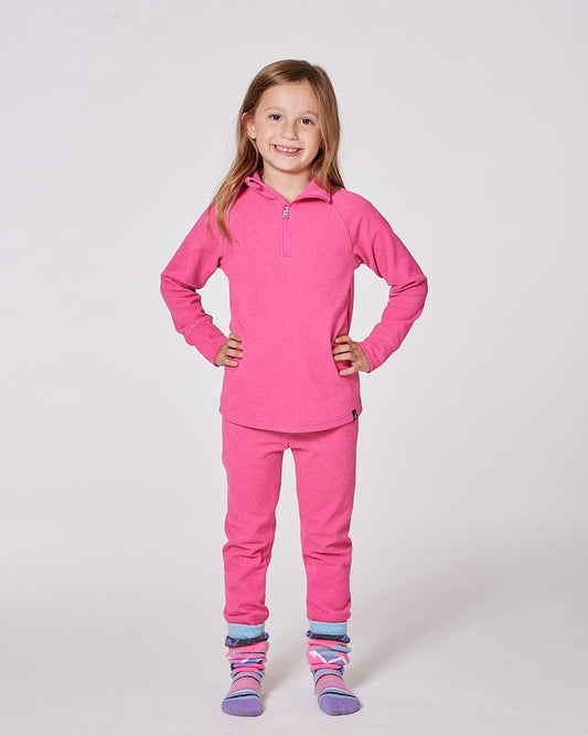Two-Piece Thermal Underwear Set Candy Pink