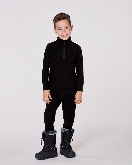 Two-Piece Thermal Underwear Set Black