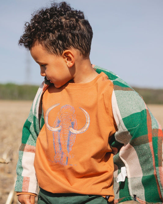 Organic Cotton Long Sleeve T-Shirt Cashew Brown