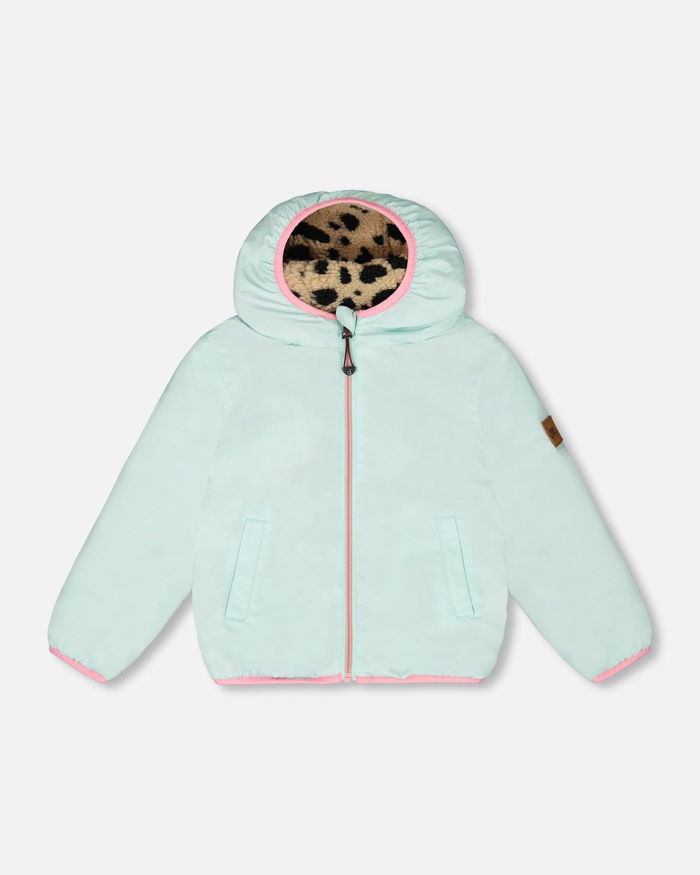 Reversible Mid-Season Sherpa Jacket Leopard