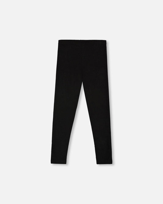 Super Soft Ribbed Leggings Black