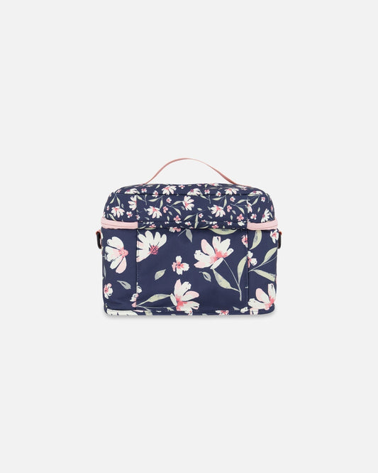 Lunch Box Navy Flower Print