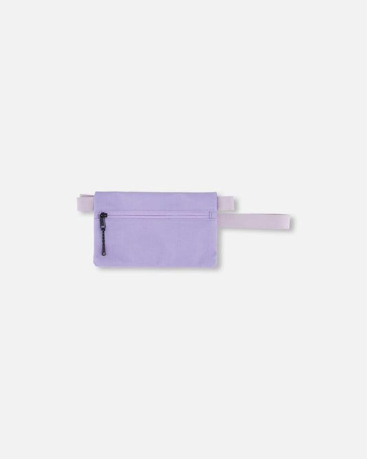 Double Pencil Case Lilac Retro Flower Print