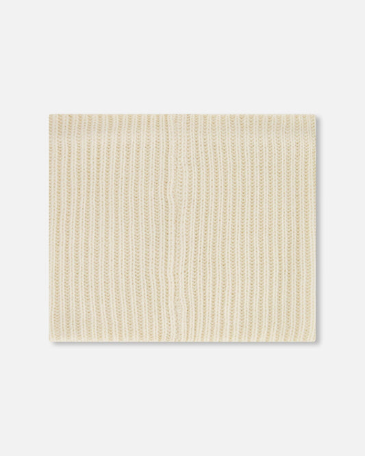 Mid-Season Knit Neck Warmer Light Beige