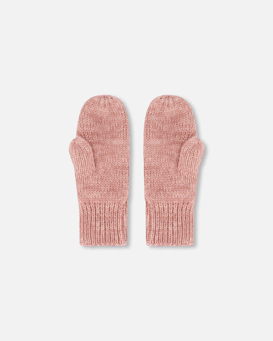Mid-Season Knit Mittens Dusty Pink