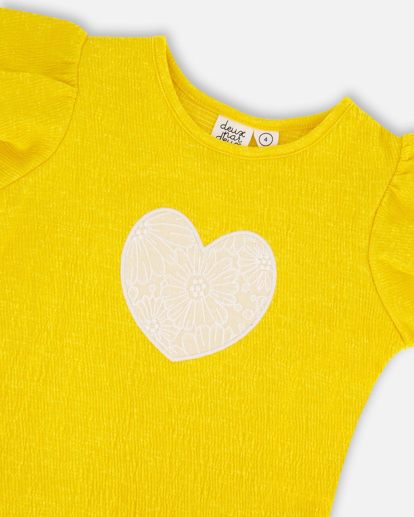 Crinkle Jersey Top Yellow