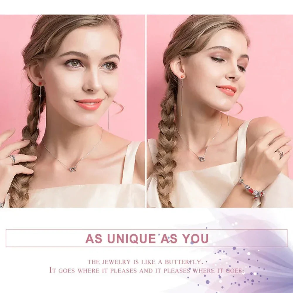 925 Sterling Silver Heart Pendant Necklace - Perfect Valentine'S Day Gift